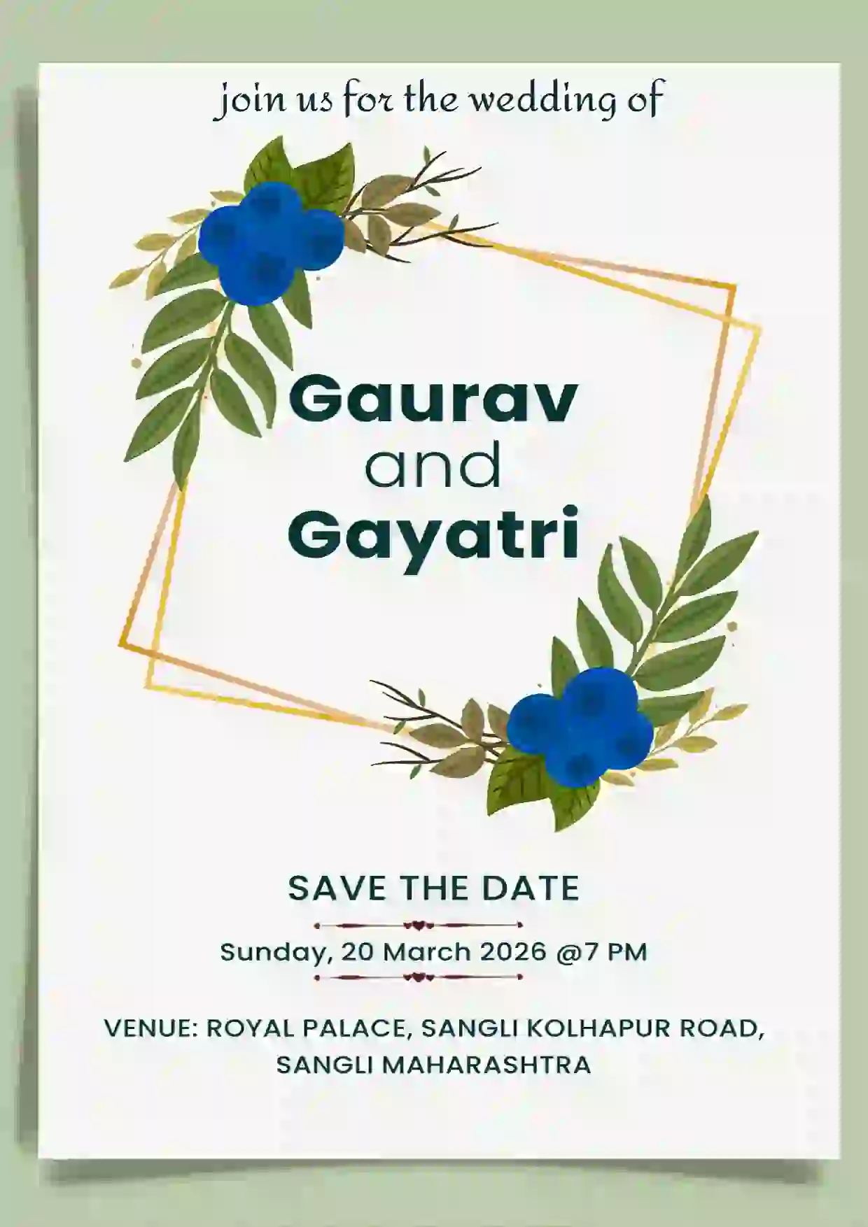 Customize & Download Instantly Save The Date Cards